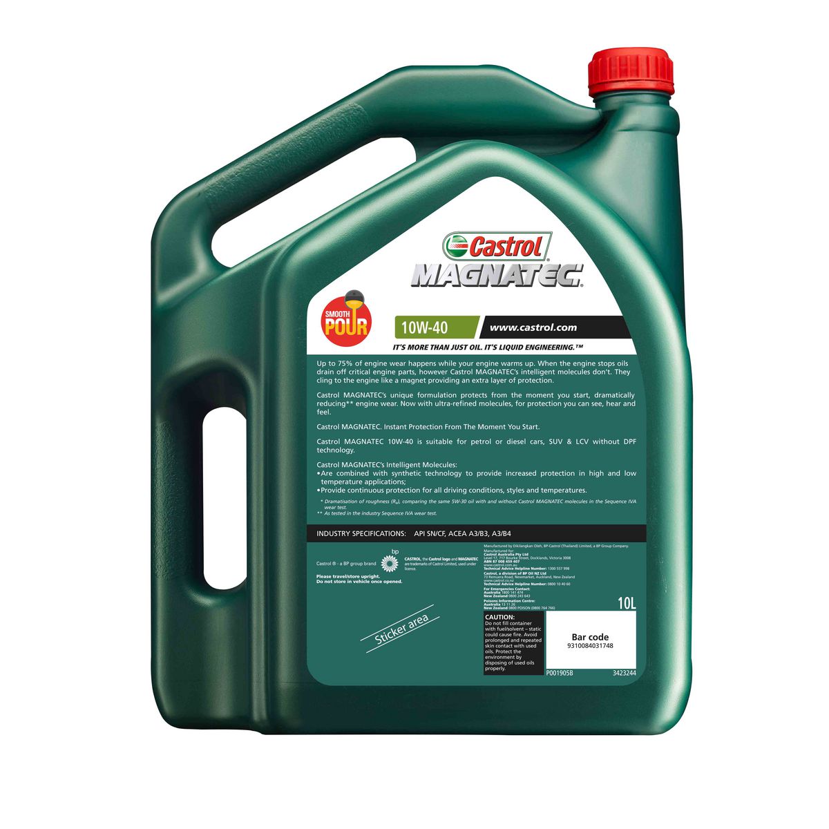Castrol Magnatec 10W40 Engine Oil 10L - 3423244