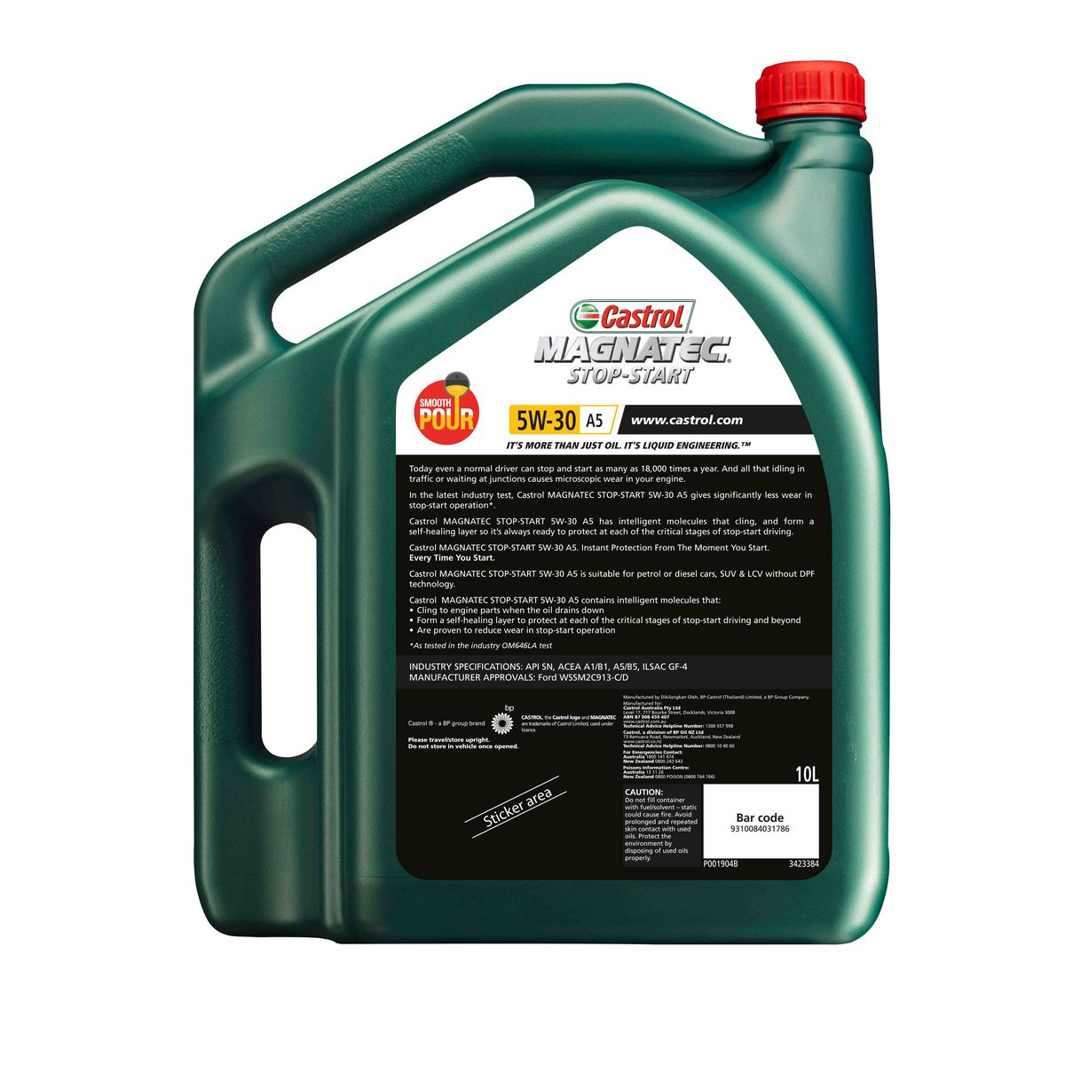 Castrol Magnatec Stop-Start 5W-30 Engine Oil A5 10L - 3423384