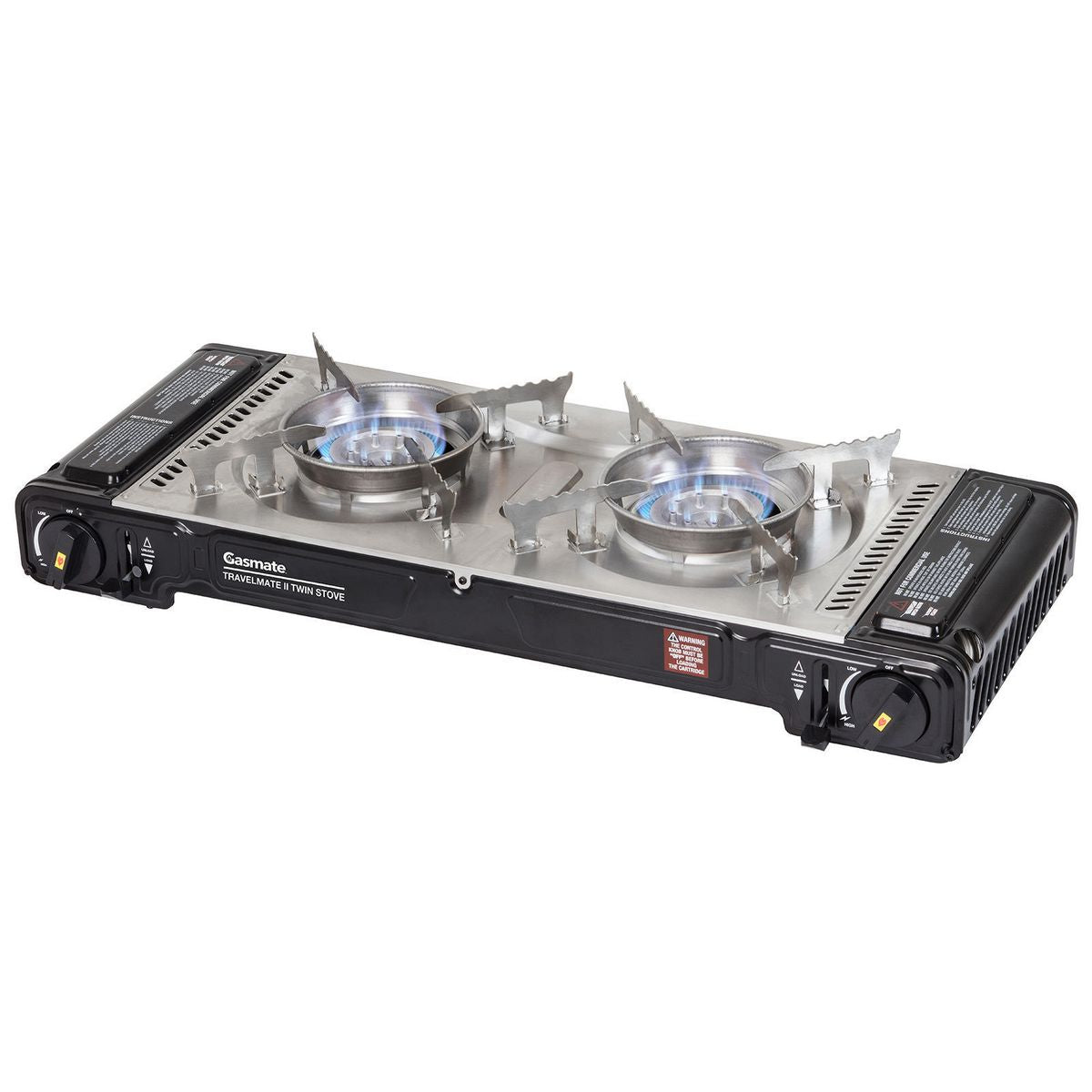 GasmateTravelmate II Portable Twin Stove with Hotplate - CS6035