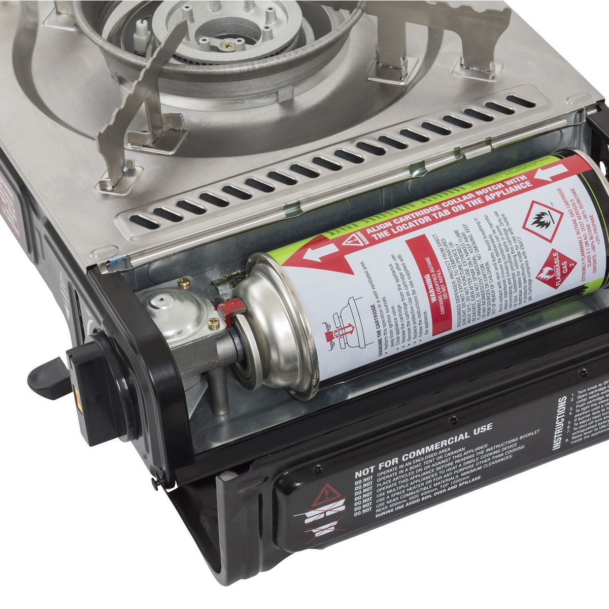 GasmateTravelmate II Portable Twin Stove with Hotplate - CS6035