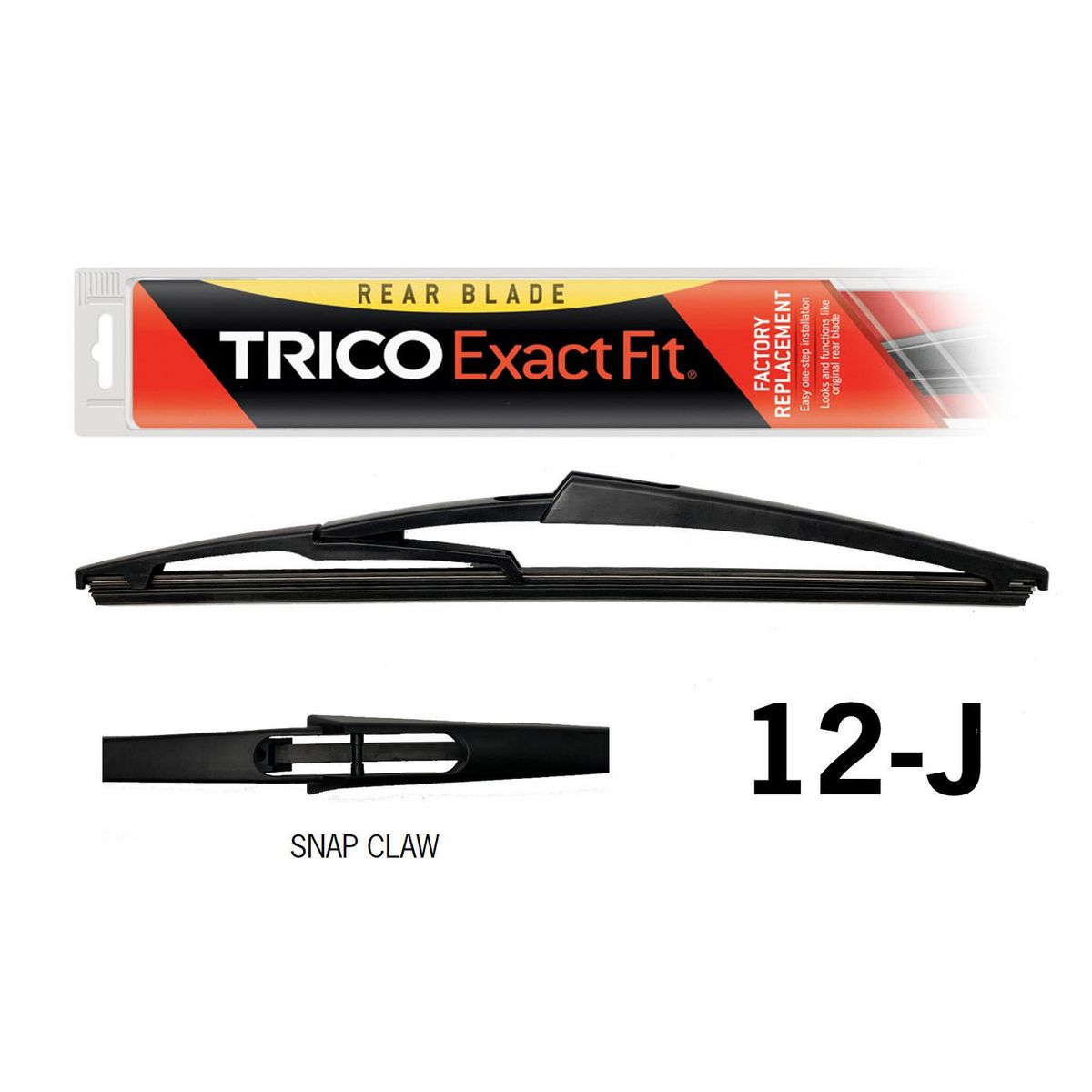 Trico Exact Fit Rear Wiper Blade Snap Claw 300mm - 12-J