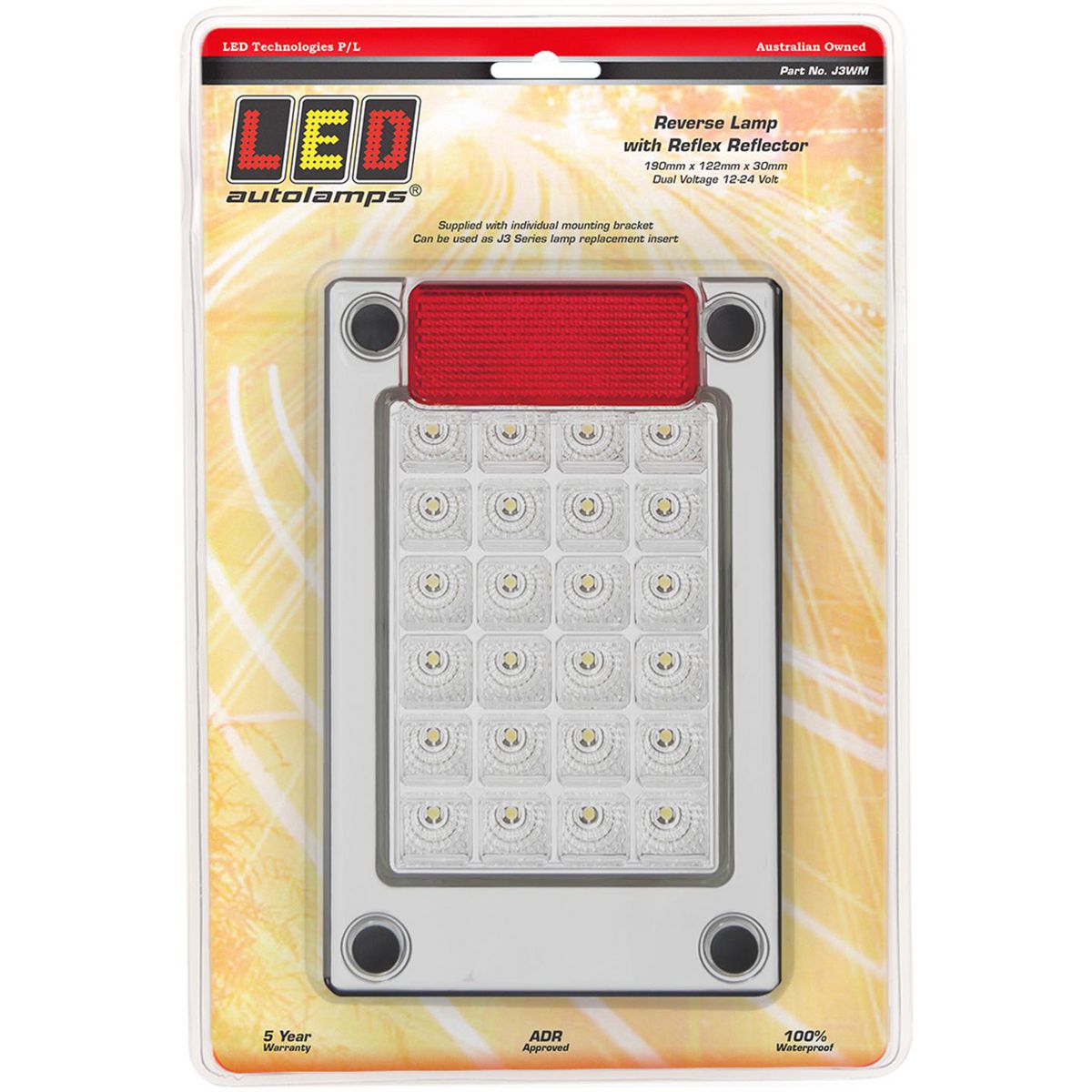 LED Autolamps White Led Rev J3 Lamp Insert - J3WM