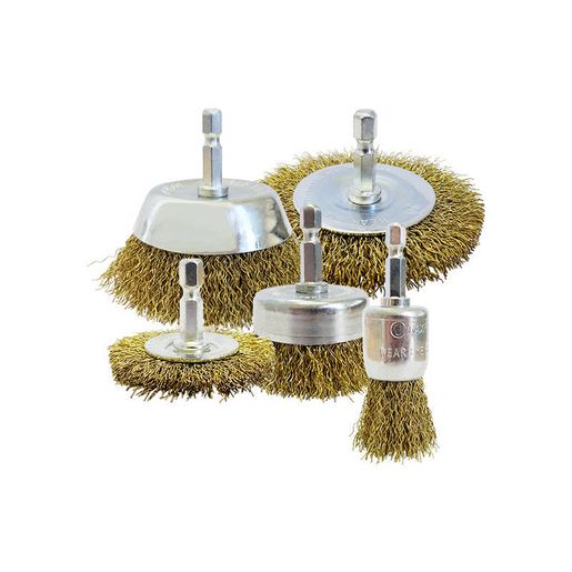 JOSCO Brush Kit CR 5pce Kit 6.3 Hex Spindle 0.30 BC - BRUKIT5