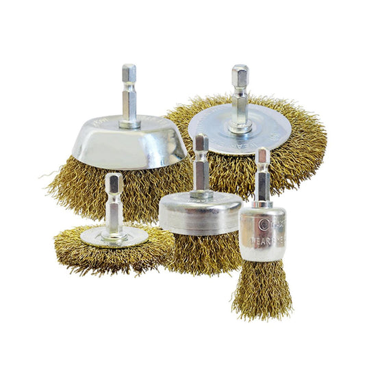JOSCO Brush Kit CR 5pce Kit 6.3 Hex Spindle 0.30 BC - BRUKIT5