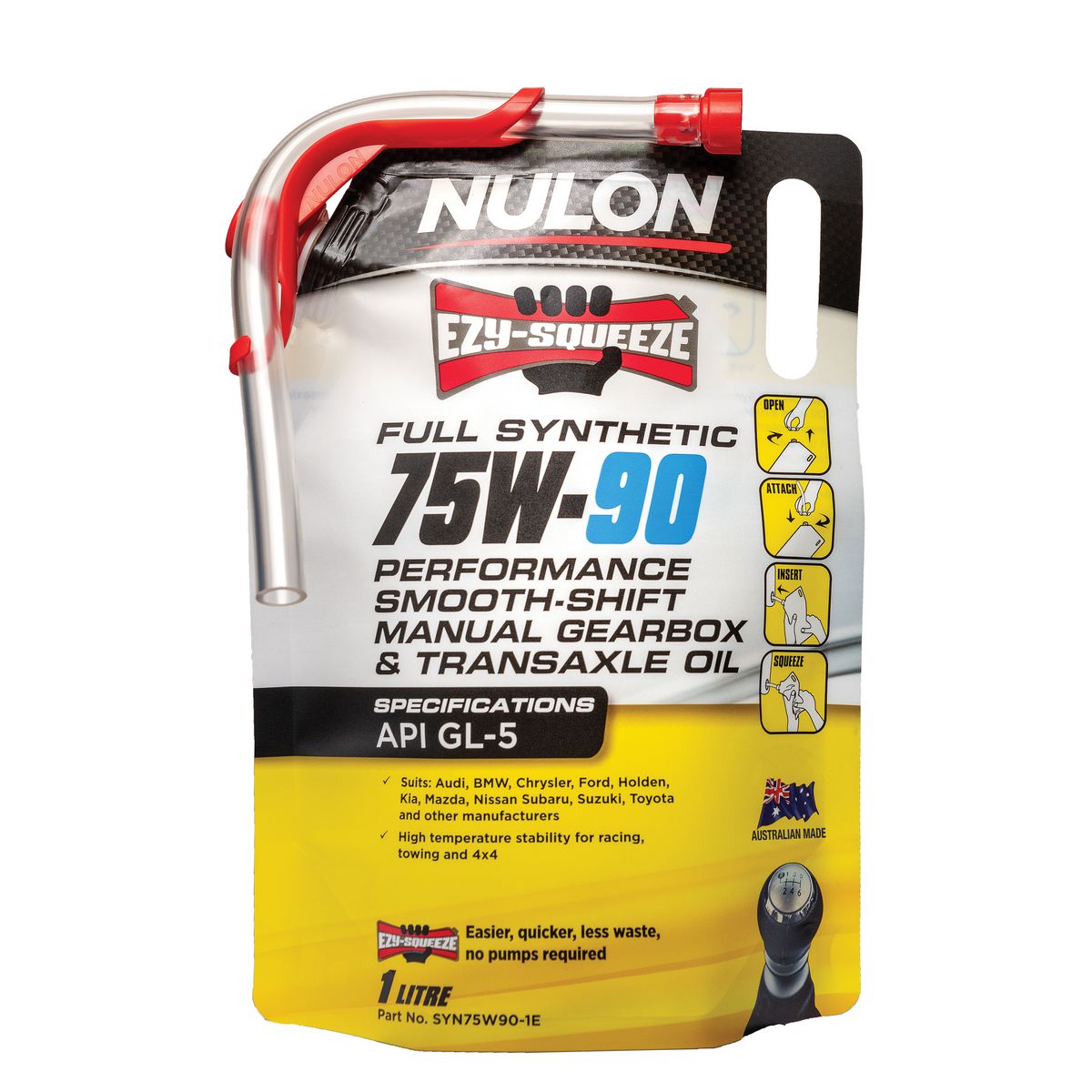 Nulon S/Shift Oil 75W90 1L - SYN75W901E