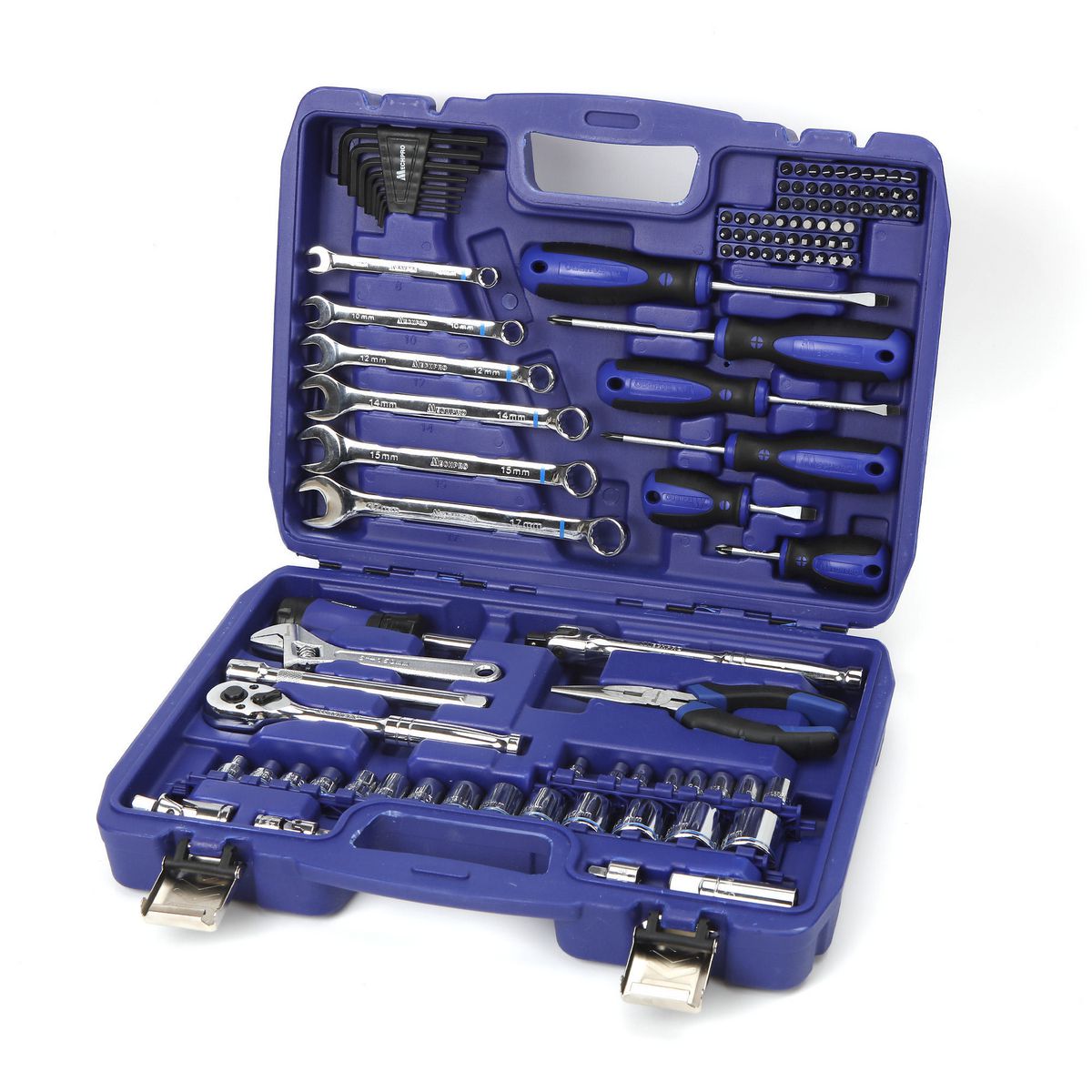 Mechpro Blue Automotive Tool Kit Metric 1/4In & 3/8In Drive 112pc - MP225KCRV