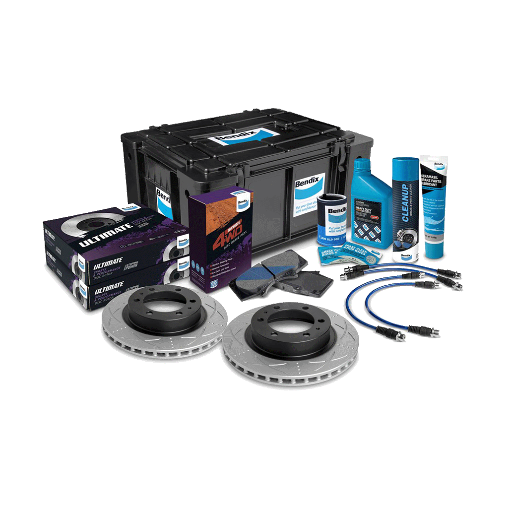 Bendix Ultimate 4x4 Brake Upgrade Kit Front (Suits 2" Lift) fits Ford Ranger - U4WD-BUK9+2