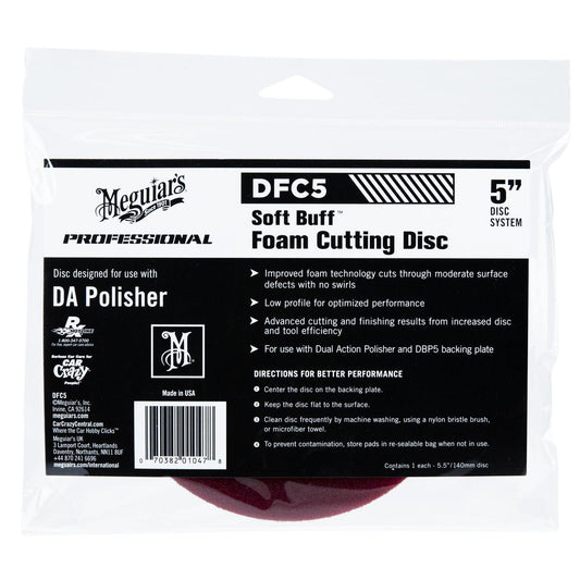 Meguiar's Soft Buff PR DA Foam Cutting Disc 5.5 inch - DFC5