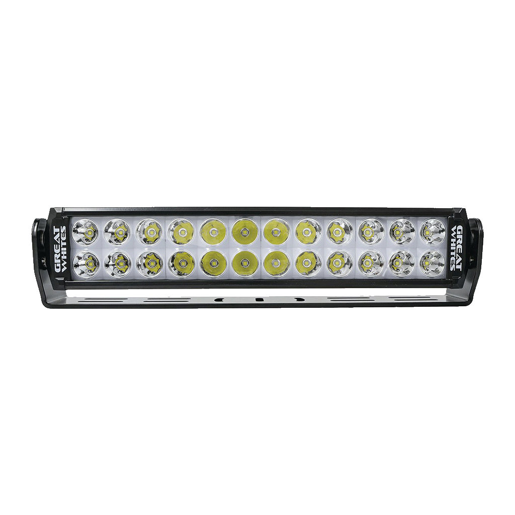 Great Whites Attack Dual Row LED Driving Light Bar Backlit (24x5W) Spot Beam 11-32V - GWD5244
