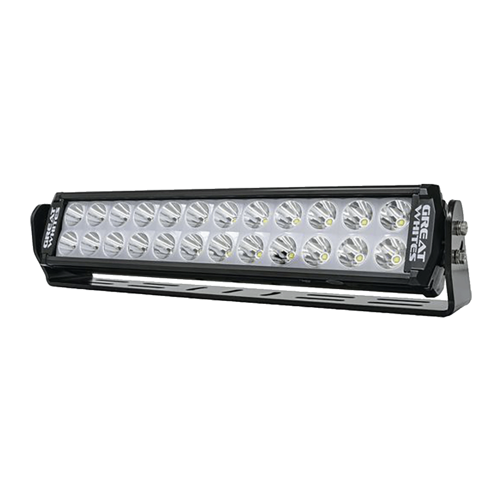 Great Whites Attack Dual Row LED Driving Light Bar Backlit (24x5W) Spot Beam 11-32V - GWD5244