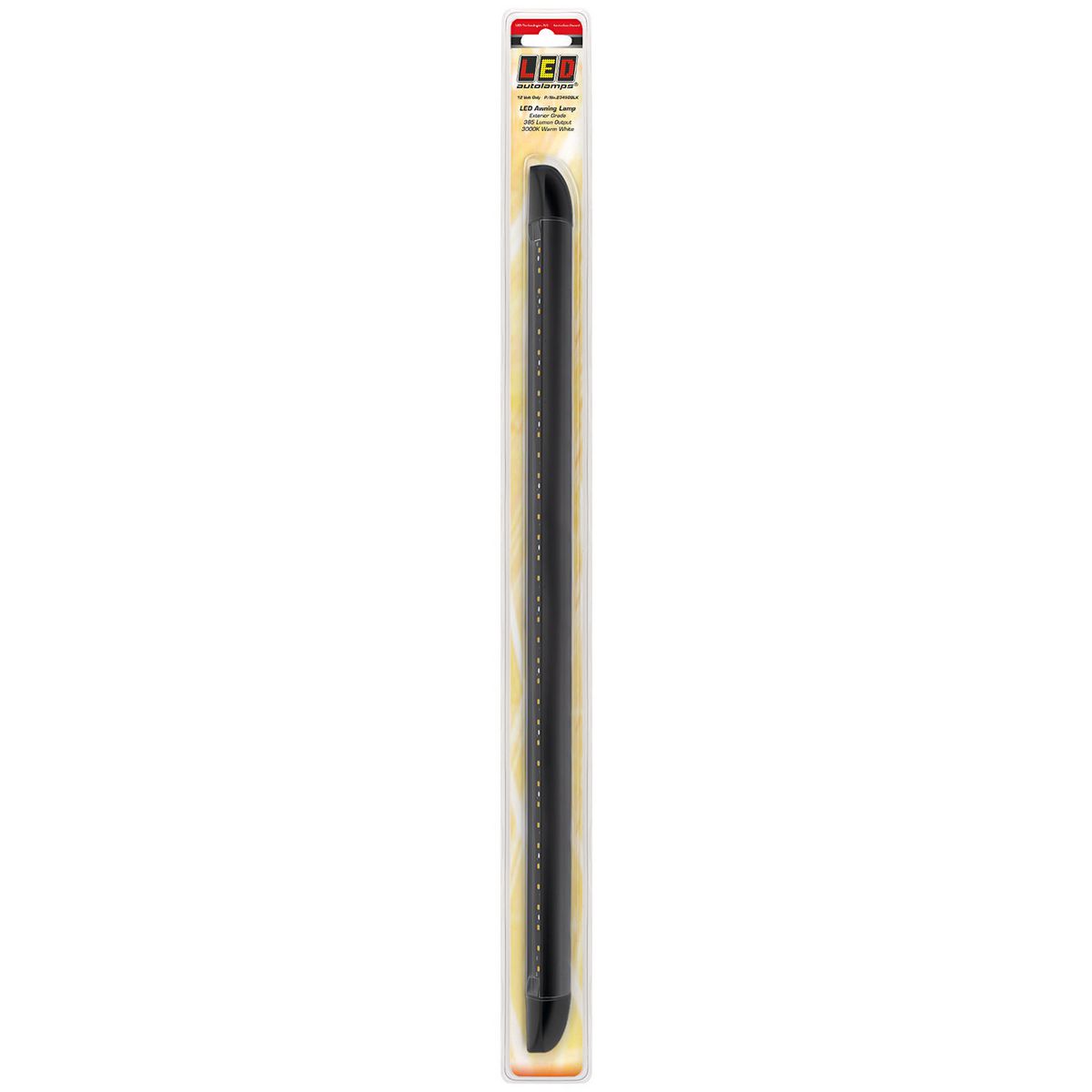 LED Autolamps 12V Awning Lamp Black 20cm Cable Blister Pack - 23450BLK