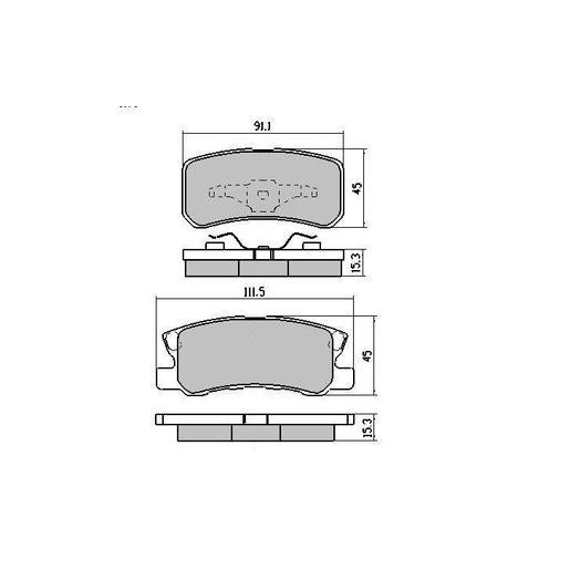 RDA GP Max Brake Pad Set Rear - RDB1464