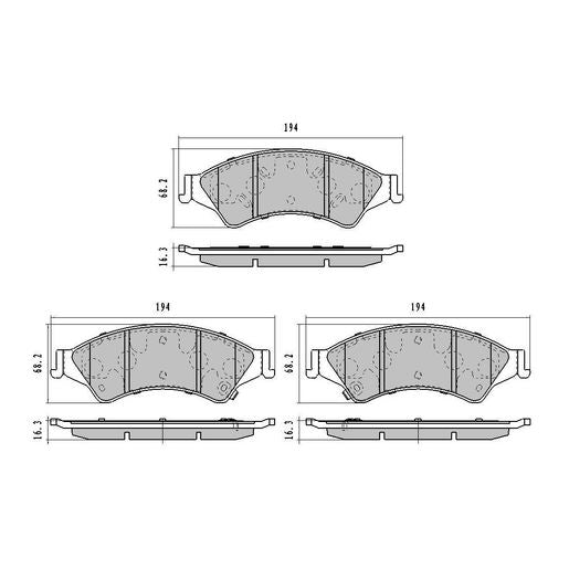 RDA Phantom Ceramic Brake Pad Set Front - RDC2202