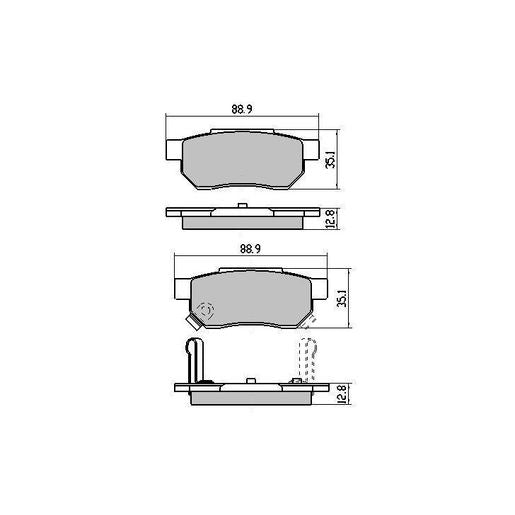 RDA GP Max Brake Pad Set Rear - RDB1163