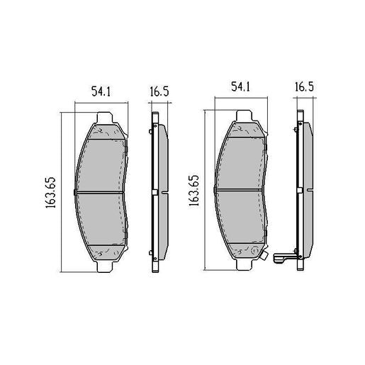 RDA GP Max Brake Pad Set Front - RDB1989