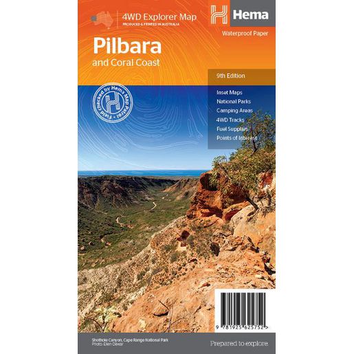 HEMA Pilbara And Coral Coast Map 9th Edition