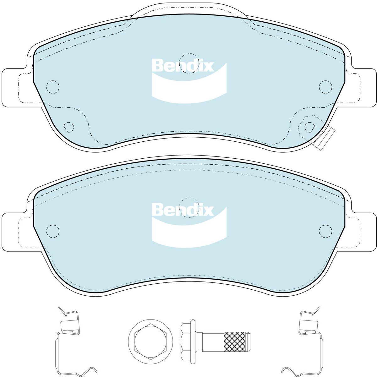 Bendix 4WD Brake Pads Set Front - DB2271-4WD