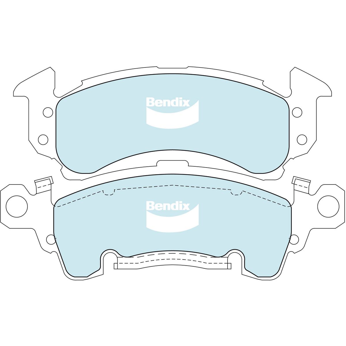 Bendix 4WD Brake Pads Set Front - DB1771-4WD