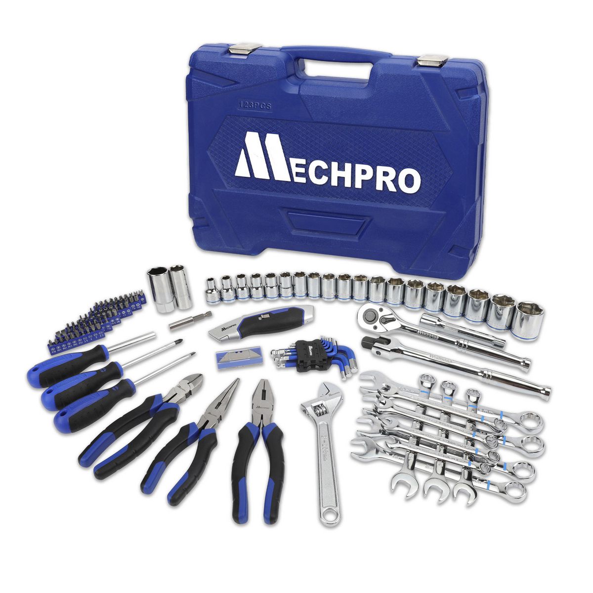 Mechpro Blue Automotive Tool Kit 123pc - MP228KCRV