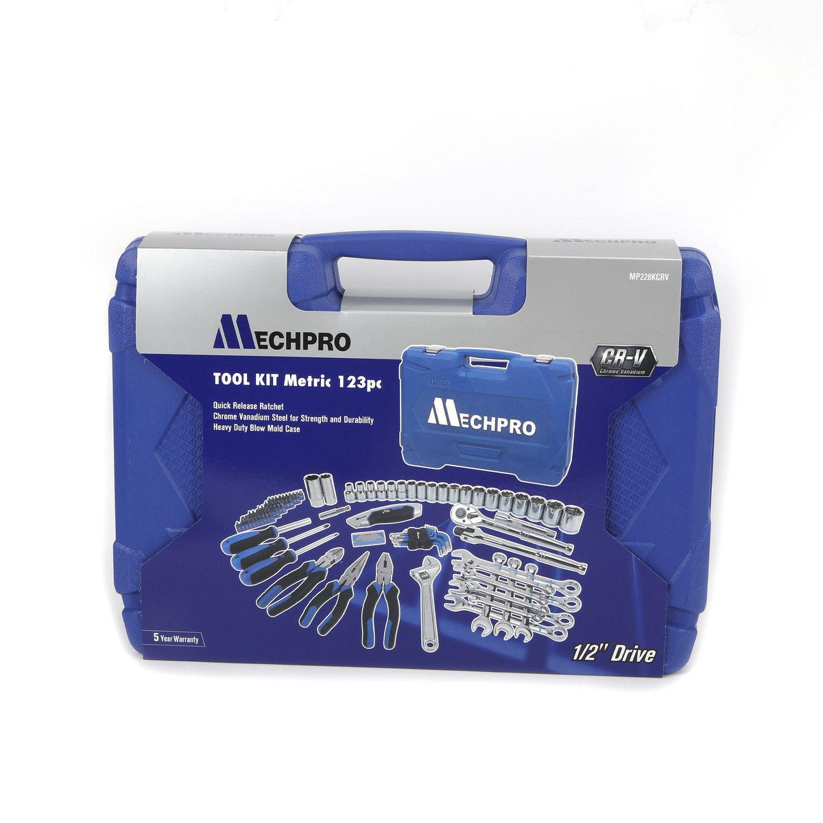 Mechpro Blue Automotive Tool Kit 123pc - MP228KCRV