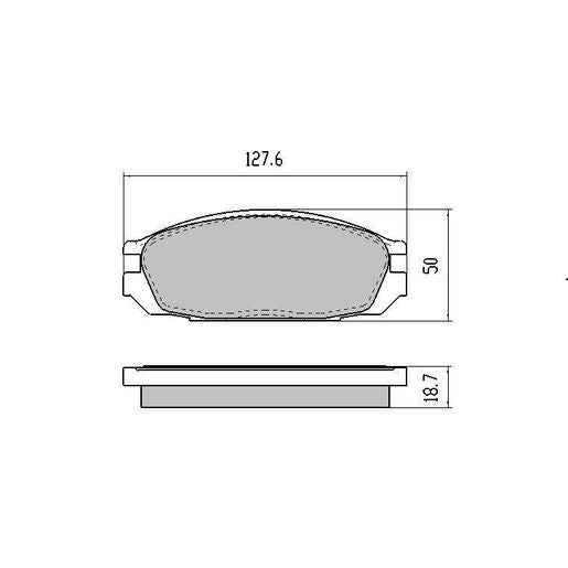 RDA GP Max Brake Pad Set Rear - RDB1146