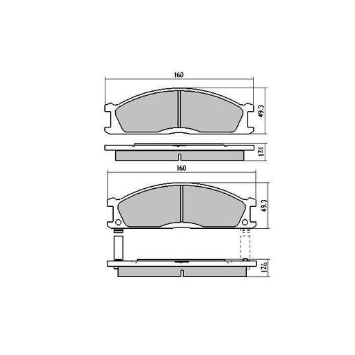 RDA GP Max Brake Pad Set Front - RDB438