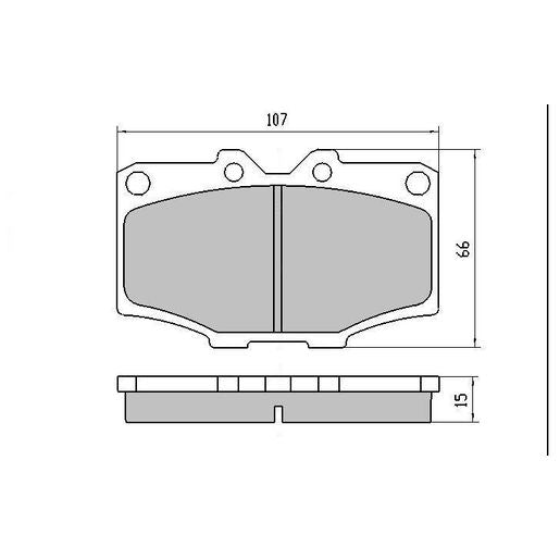 RDA GP Max Brake Pad Set Front - RDB288