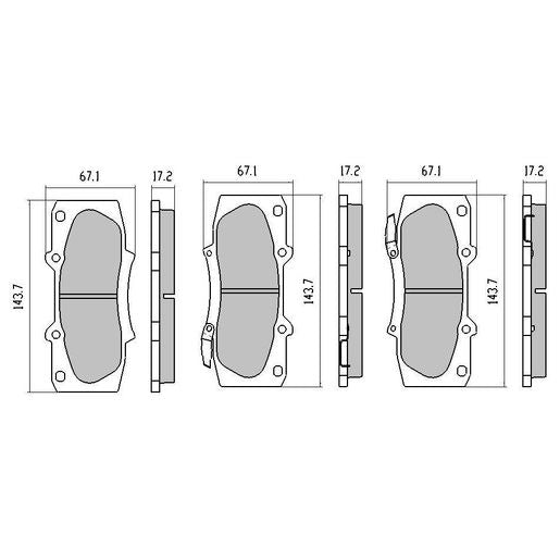 RDA GP Max Brake Pad Set Front - RDB2171