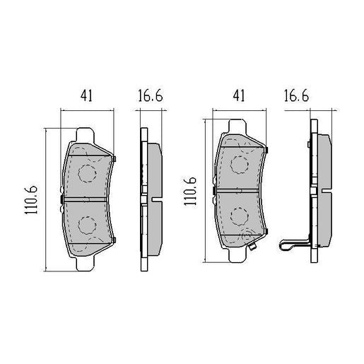 RDA GP Max Brake Pad Set Rear - RDB1990