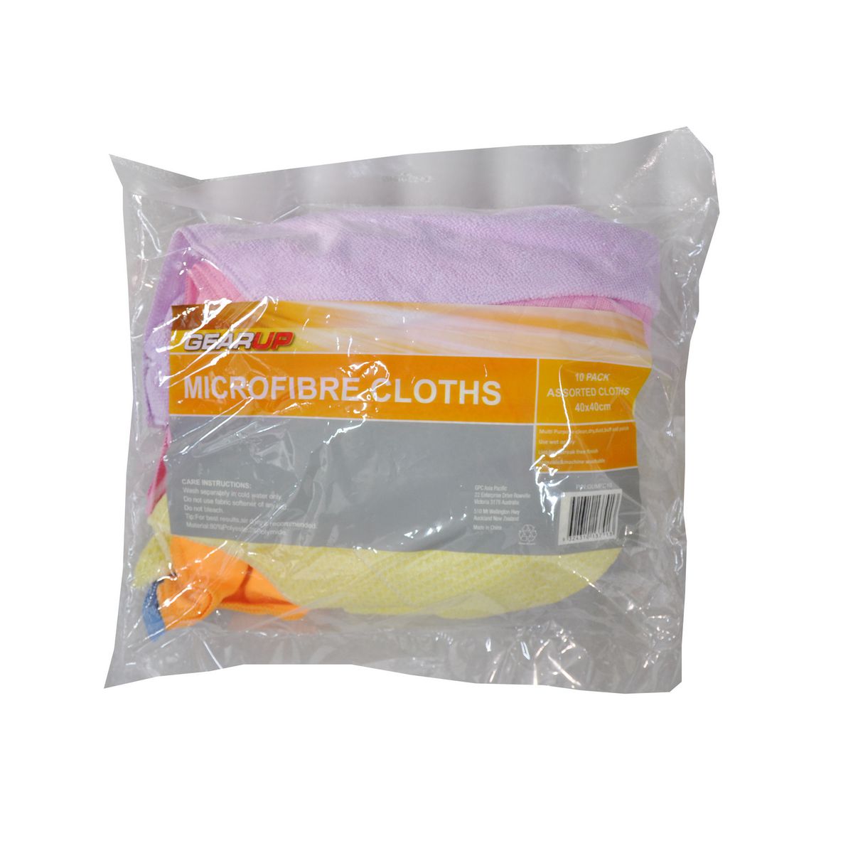Gear Up Microfibre Assorted Cloths 10 Pack