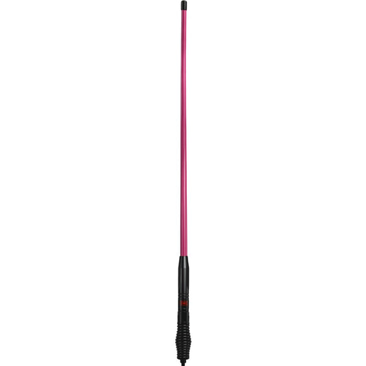 GME UHF 1200mm Heavy Duty Fibreglass Radome Antenna, AS004B Spring (6.6dBi Gain) - Pink / Black - AE4705PB