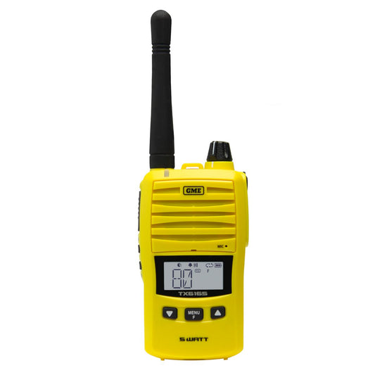 GME 5/1 Watt UHF CB Handheld Radio IP67 Yellow - TX6160XY