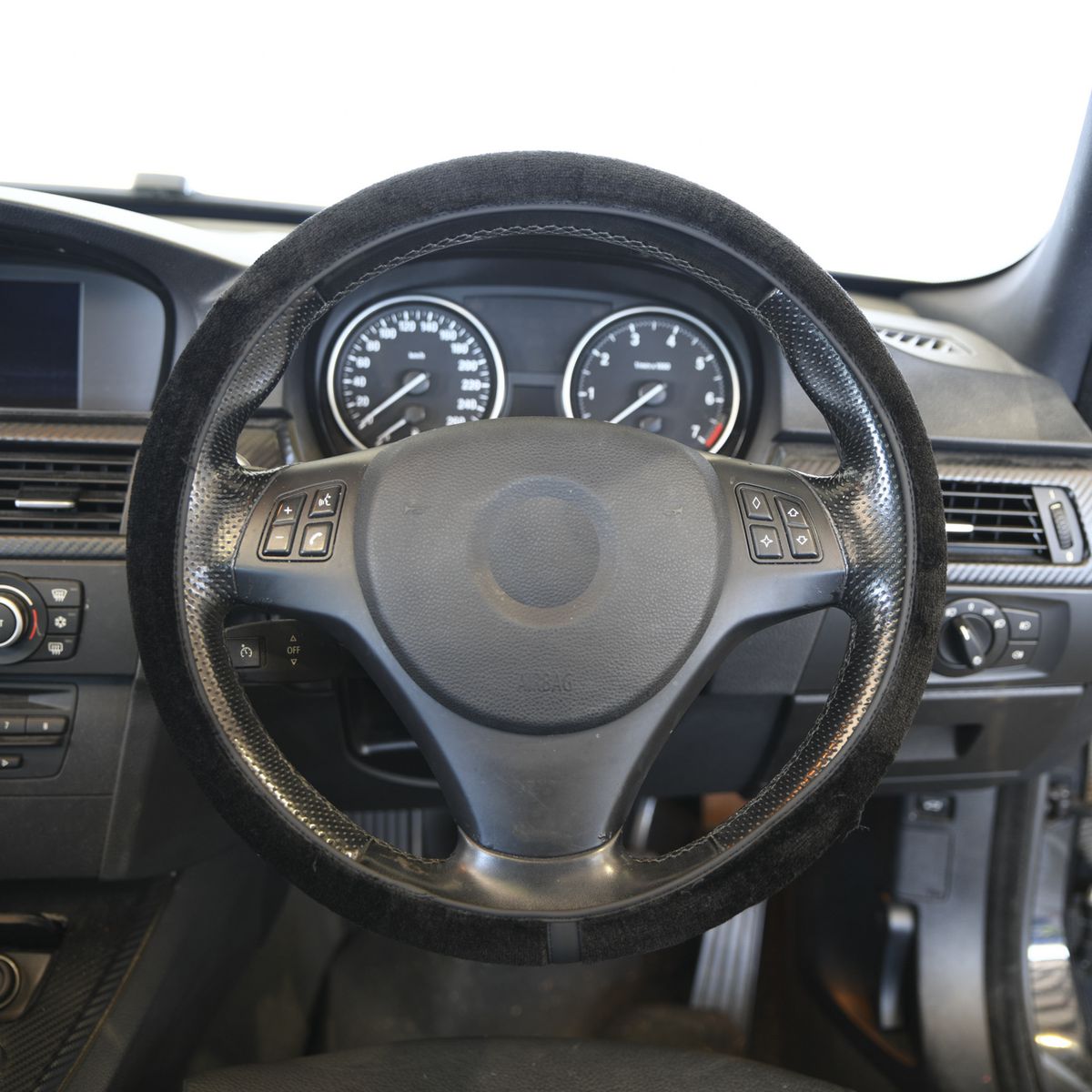 Gear Up Steering Wheel Cover Black Purple