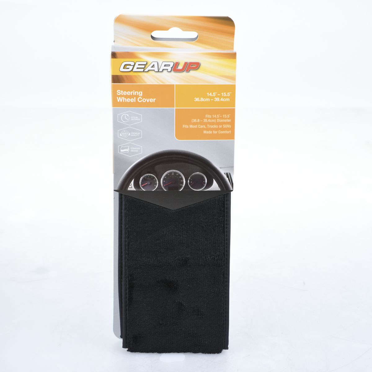 Gear Up Steering Wheel Cover Black Purple
