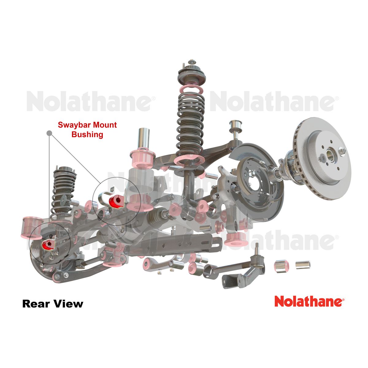 Nolathane Rear Sway Bar Mount Bushing Kit 20mm - 42641