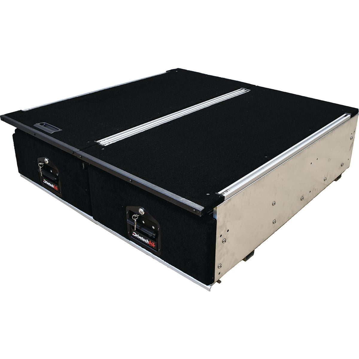 Drivetech4x4 Vehicle Drawer Twin Aluminium 1000 inc. Fridge Slide - DT-DS1000T