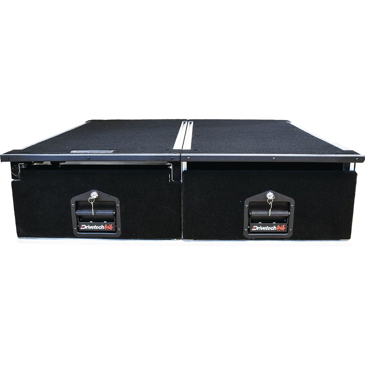 Drivetech4x4 Vehicle Drawer Twin Aluminium 1000 inc. Fridge Slide - DT-DS1000T
