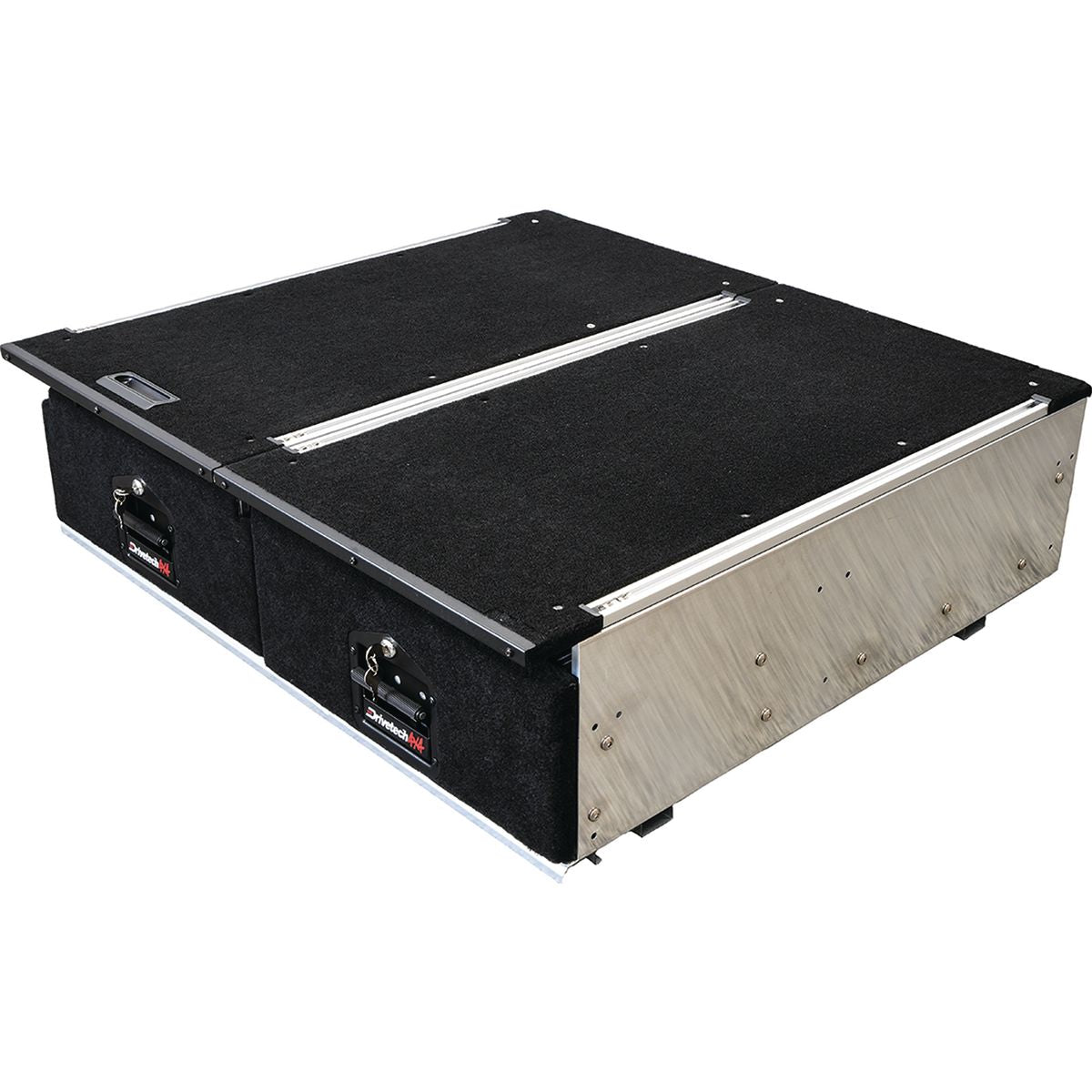 Drivetech4x4 Vehicle Drawer Twin Aluminium 900 inc. Fridge Slide - DT-DS900T