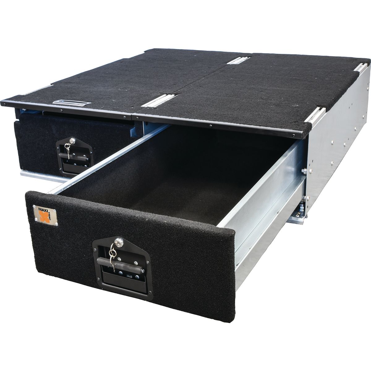 Maxi Trac 4WD Vehicle Storage Drawer Twin 990mm with Fridge Slide - MT-DS1000T