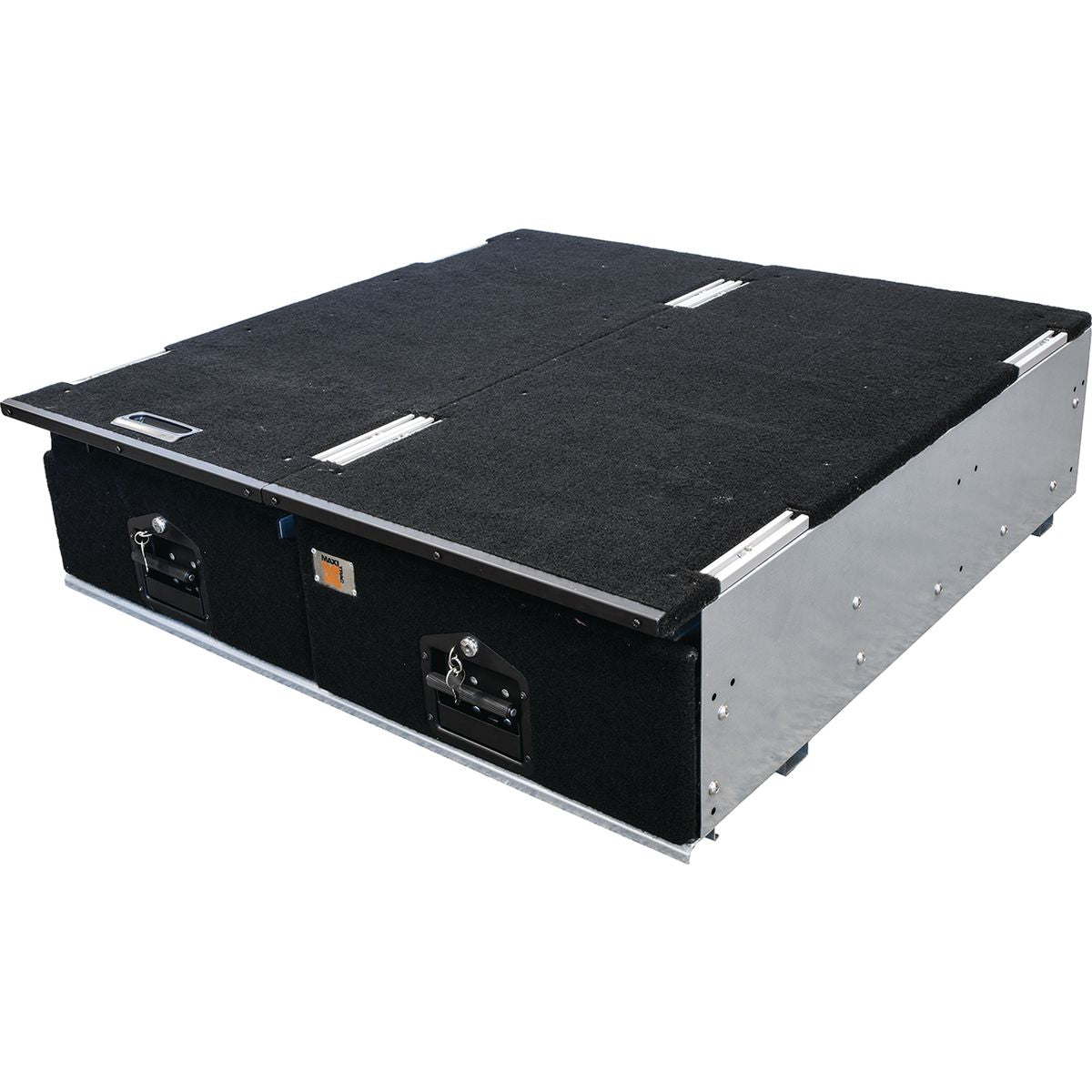 Maxi Trac 4WD Vehicle Storage Drawer Twin 1300mm with Fridge Slide - MT-DS1300T