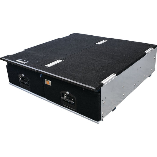 Maxi Trac 4WD Vehicle Storage Drawer Twin 1300mm with Fridge Slide - MT-DS1300T