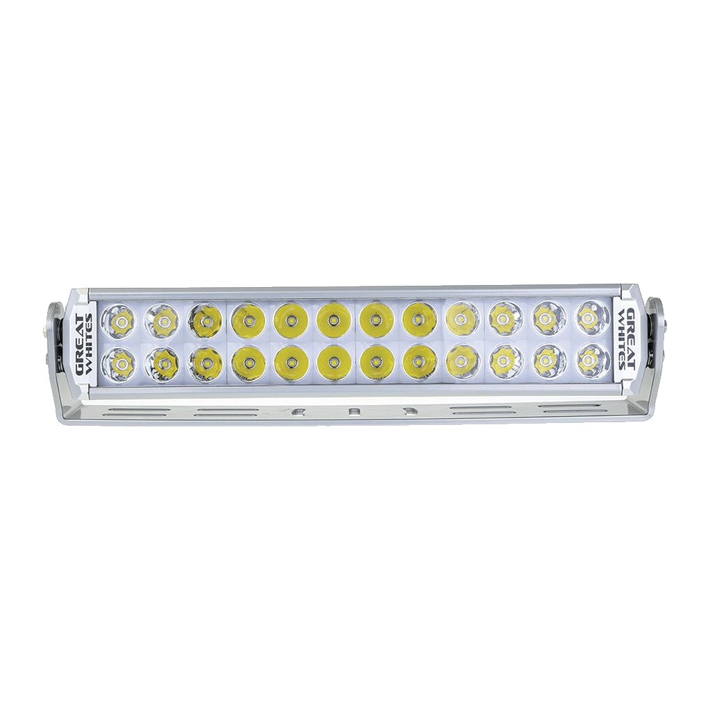 Great Whites Attack Alloy LED Driving Light Bar Backlit (24x5W) Spot Beam 11-32V - GWD5244A