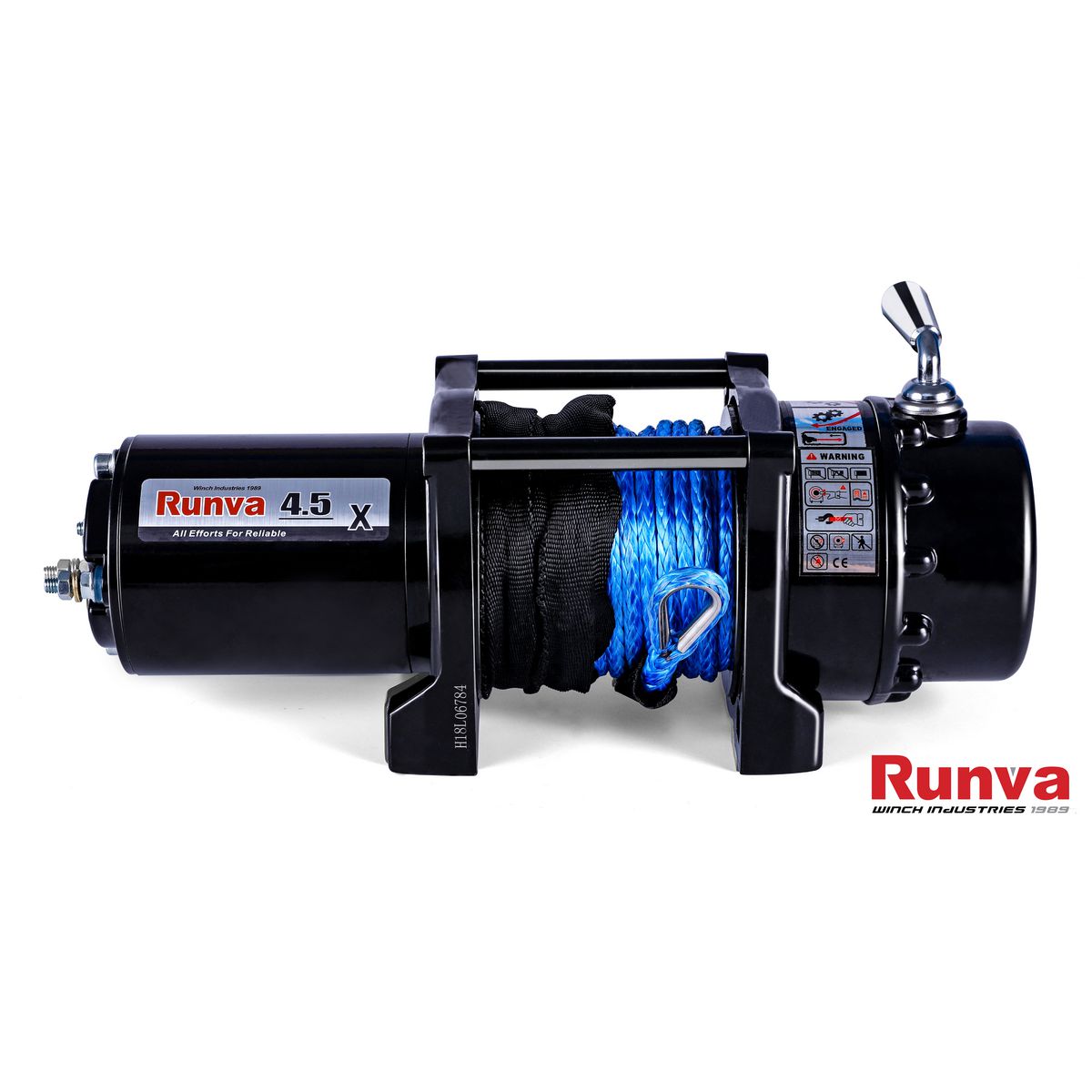 Runva 4.5X 24V Winch with Synthetic Rope - 45X24VD