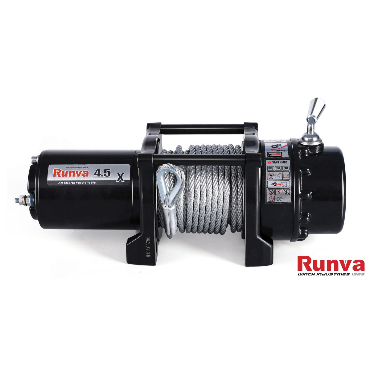 Runva 4.5X 12V Winch with Steel Cable - 45X12VS