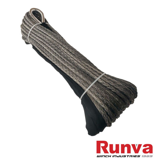 Runva Synthetic Winch Rope Grey - 30M x 10MM