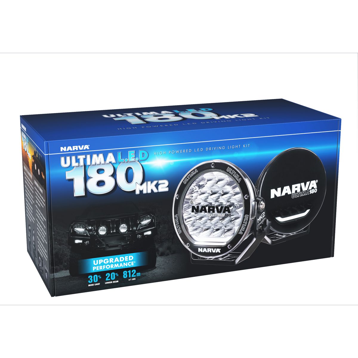 Narva Ultima 180 Mk2 Black Driving Light Kit - 71732BK
