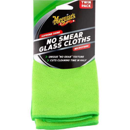 Meguiar's Supreme Shine No Smear Glass Cloth Twin Pack - AG3032T
