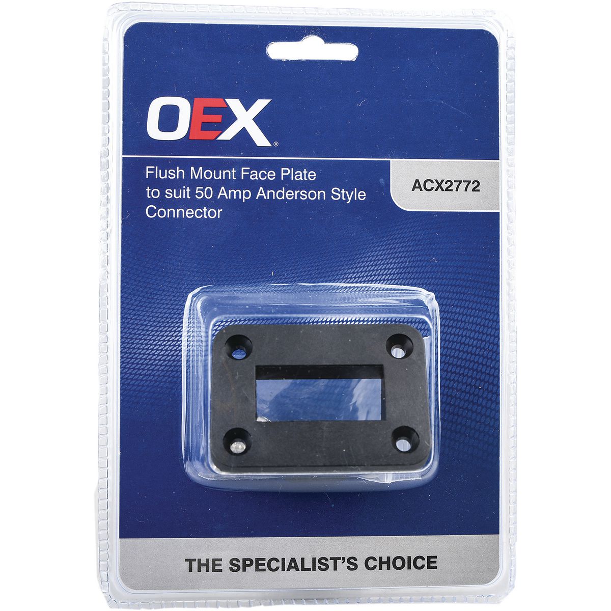 OEX Flush Mount Face Plate to suit 50A Anderson Style Connector - ACX2772