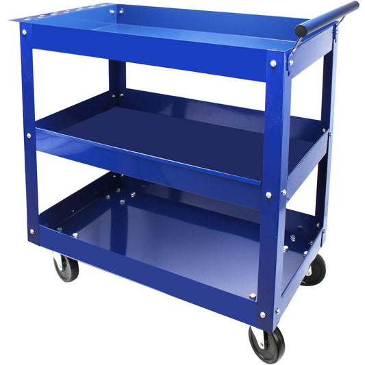 Mechpro Blue Service Cart Blue 3-Tier w/Tool Holder MPBSC3-1 - MPBSC3-1