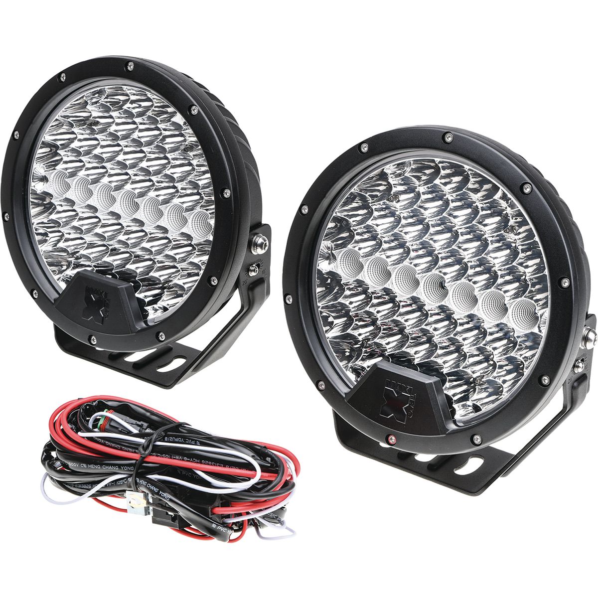 Maxi Trac 220mm LED Driving Light Kit, 20582 Lumens, Waterproof, Wiring Harness Included - MTDL-240KIT
